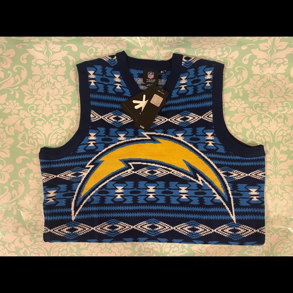 Mens klew Los Angeles chargers vest sz small